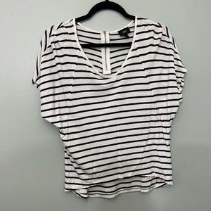 XS black and white striped top